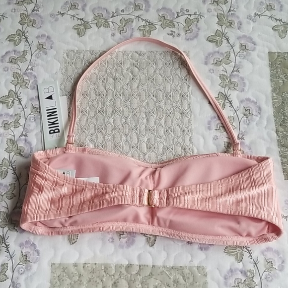 The Bikini Lab Luster Ribbed Bandeau Cheeky Bikini - Picture 10 of 15